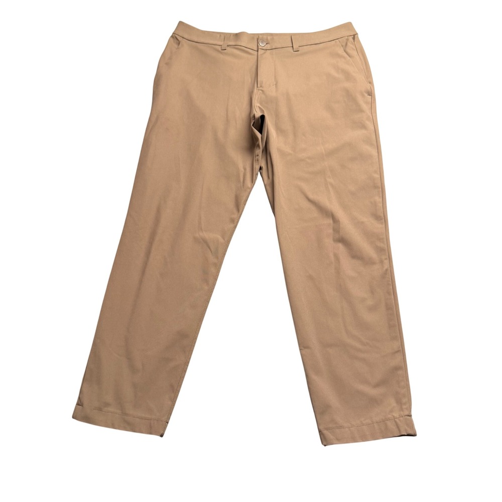Lululemon Commission Slim-Fit Pant 34 Tan Khaki Warpstreme Chino Dress Casual